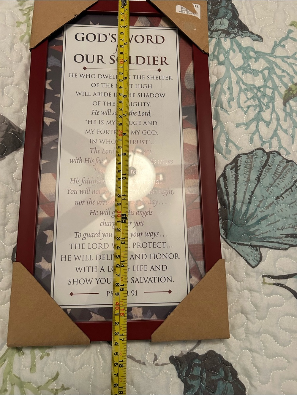 Kirklands Patriotic Psalm Wall Art - Red Frame - Picture 3 of 3